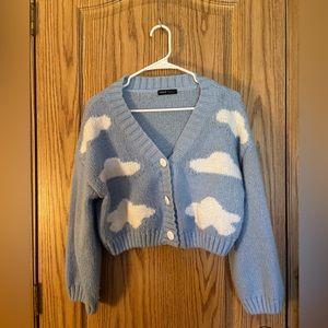 Cloud Print Cardigan